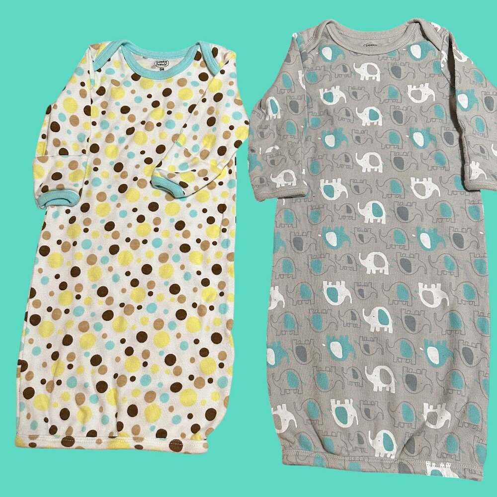 Luvable Friends Size S 0-6 Months Infant Gowns EUC